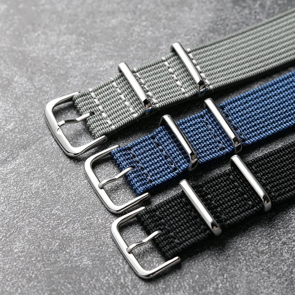 Horlo Ribbed Nylon NATO Strap – Green | 18mm, 20mm & 22mm